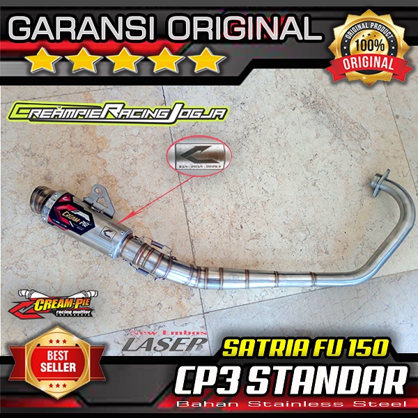 Knalpot Creampie Satria FU tipe CP3 Stenlis Standar