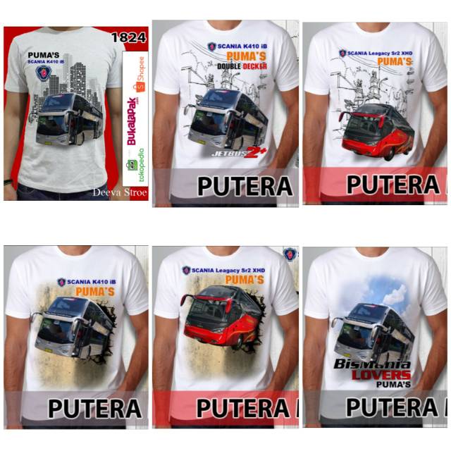 Kaos 3d bus bis putera putra mulia pumas