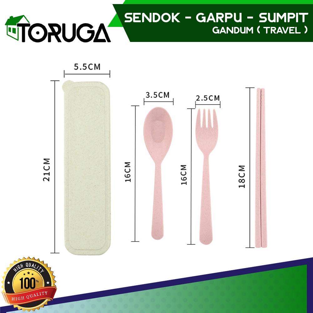 Set Alat Makan Cutlery Portable Praktis Ramah Lingkungan Plastik Warna Pastel Lucu Praktis