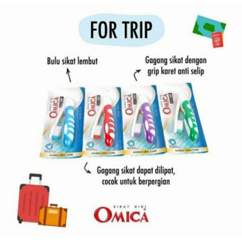 Sikat Gigi Omica For Trip Travel ToothBrush (Kode Omica Trip)