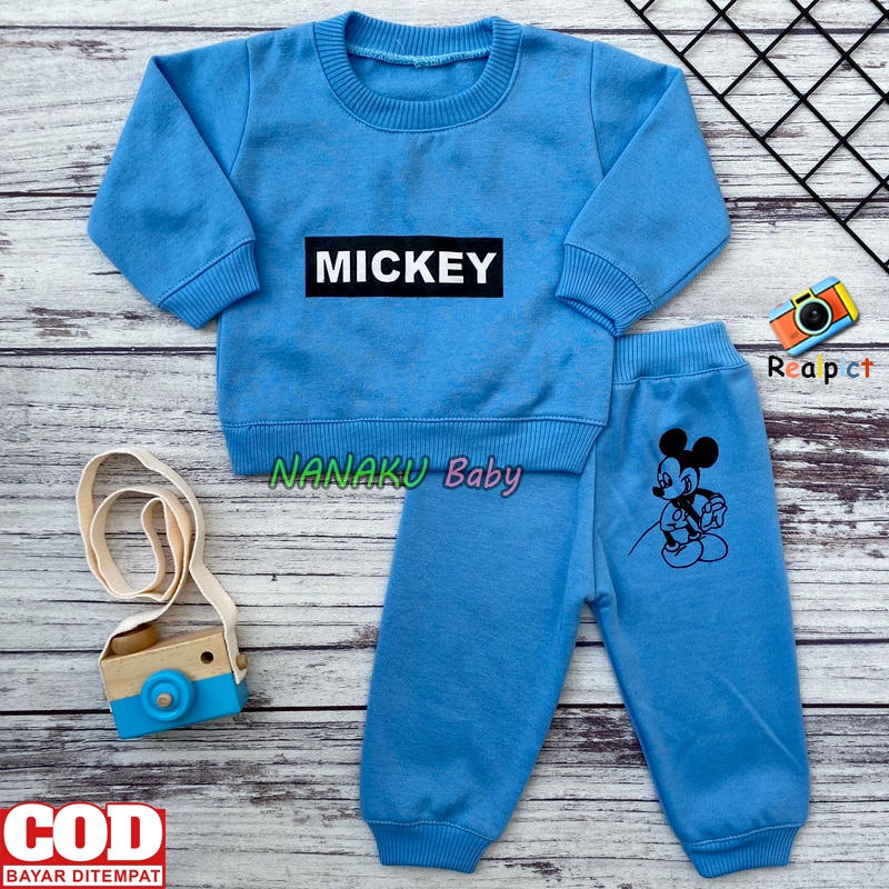 Setelan Baju Bayi Setelan Joger Sweater Bayi Anak Usia 3-12 Bulan Anababy