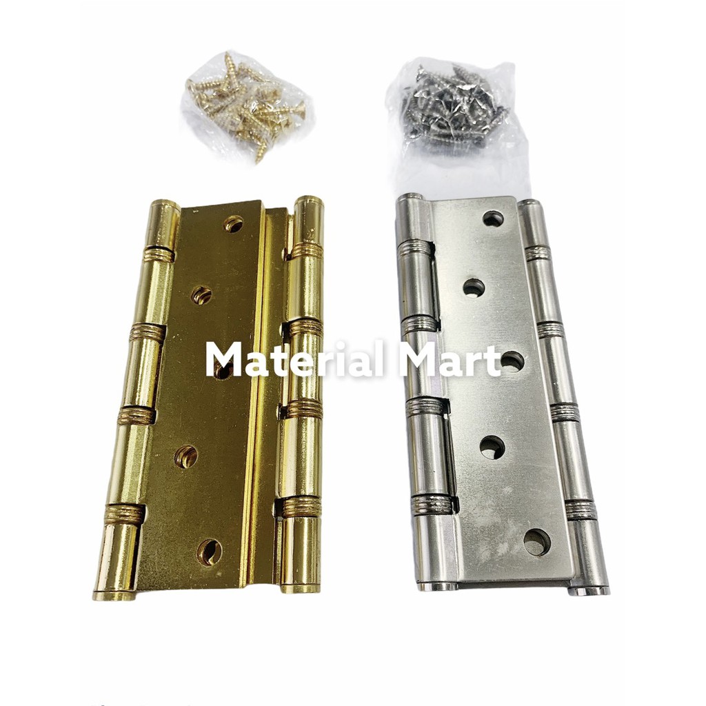 Engsel Pintu Besi 5 Inch Silver | Engsel Jendela | Engsel Besi 5&quot; Kuning | Material Mart
