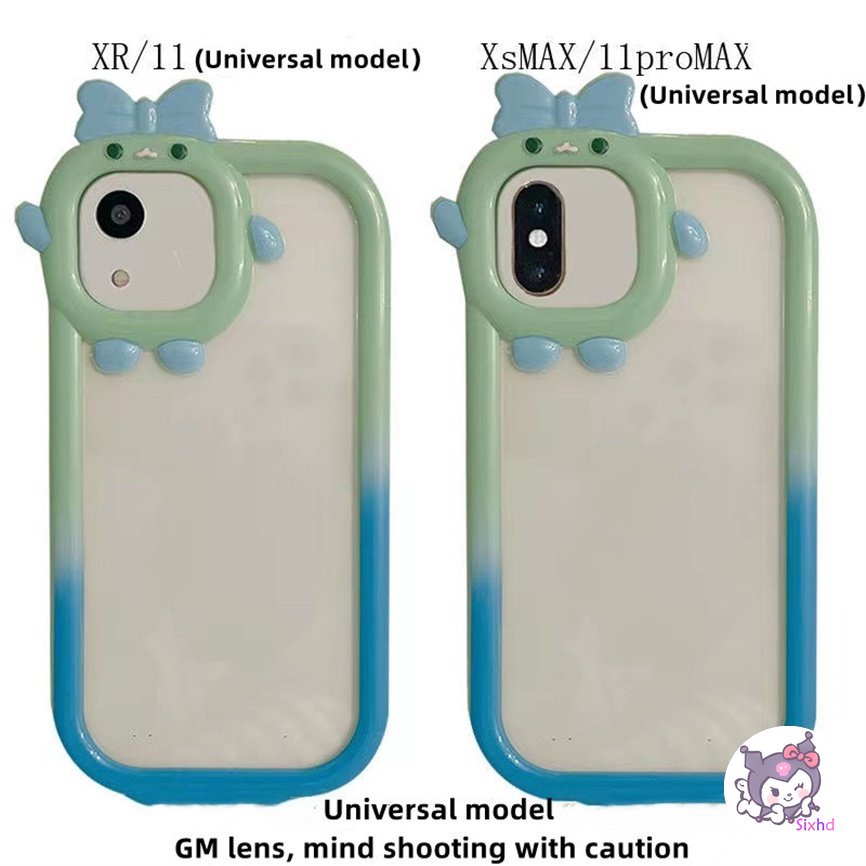 3D Monster Clear Silicone Phone Casing Compatible For iPhone 14 13 12 11 Pro Max SE2020 X Xr Xs Max 8 7 6 6s Plus Candy Luxury Transparent Camera Protector Soft TPU Phone Cover