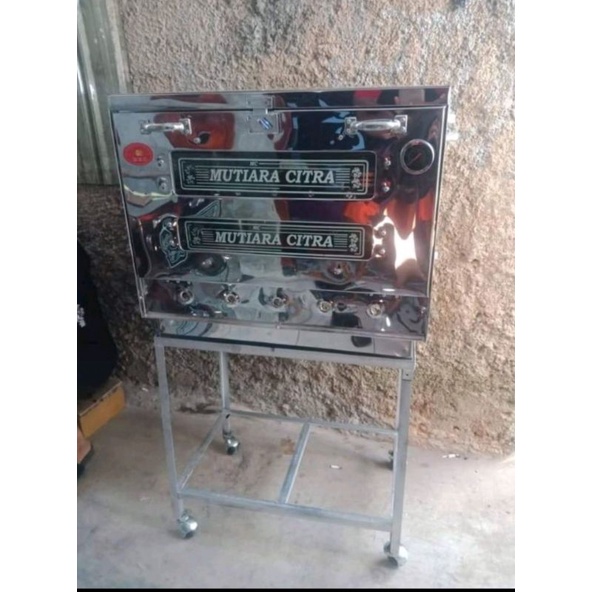 OVEN GAS + RODA KAKI BAHAN STAINLESS STELL  DI LAPISI GLASWOLL ANTI PANAS