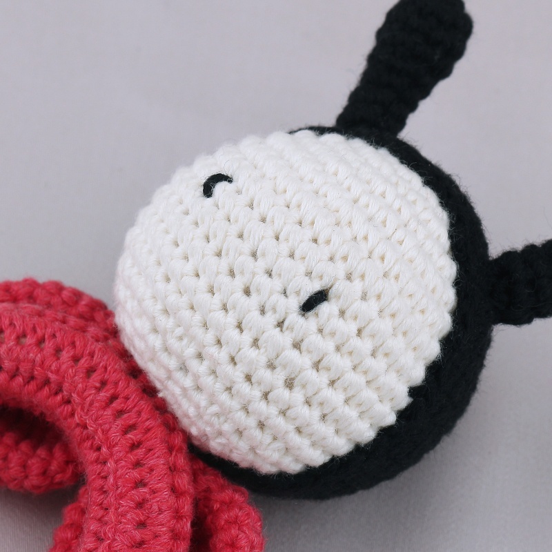 Mary 1pc Mainan Rattle Teether Kayu Alami Bentuk Kumbang Untuk Bayi