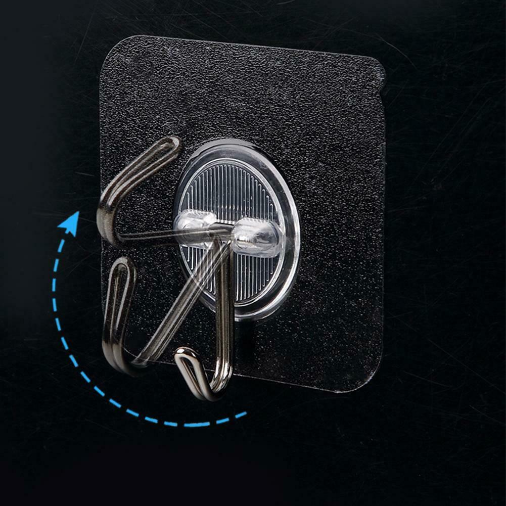 1 Piece Wall Storage Hook / Transparent Wall Hooks /Seamless Adhesive  Hook /  Punch-free Seamless Hook For Kitchen Bathroom Office