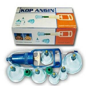 Terapi Bekam, Kop Alat Terapi Bekam Kop Angin Isi 6 Kop Berbagai Ukuran dengan Pompa Vakum Manual Ko