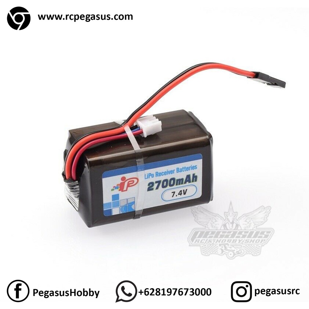 IP-2700J2S2P IP Lipo Receiver Battery 2700mAh 7.4V Hump Pack