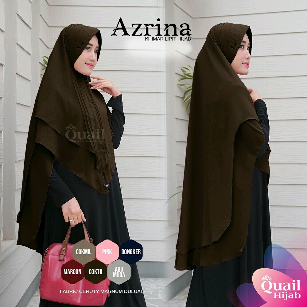 Azrina||Khimar Lipit Hijab||Quail Hijab Ori