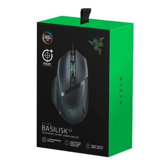 RAZER BASILISK V2 ERGONOMIC WIRED GAMING MOUSE- GARANSI 3 BULAN