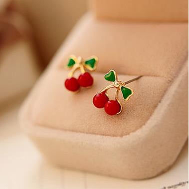 ✿AYN✿  Anting Korea Cantik FA13 CERRY MERAH