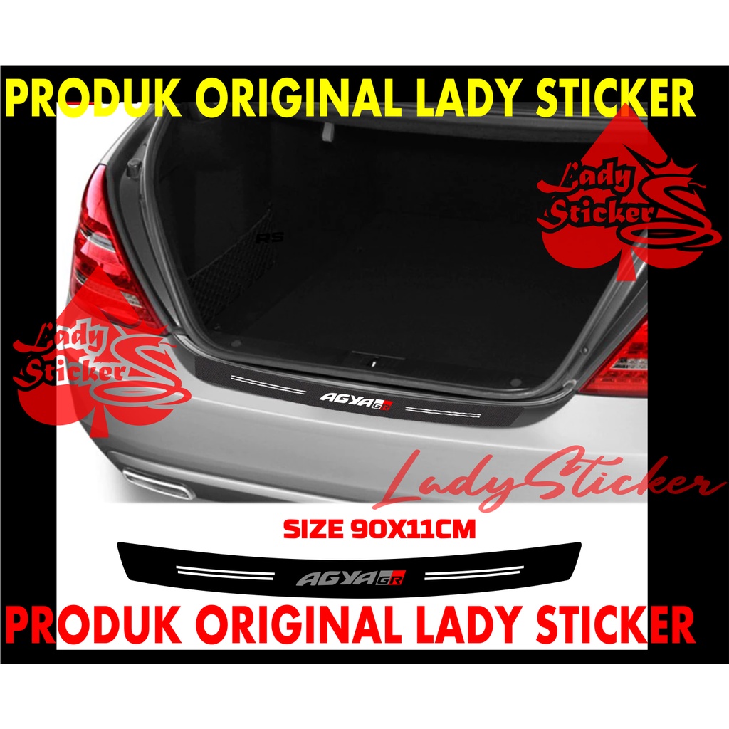 STICKER MOBIL AGYA STICKER KARBON 3D PELINDUNG BUMPER BAGASI TOYOTA AGYA GR RACING