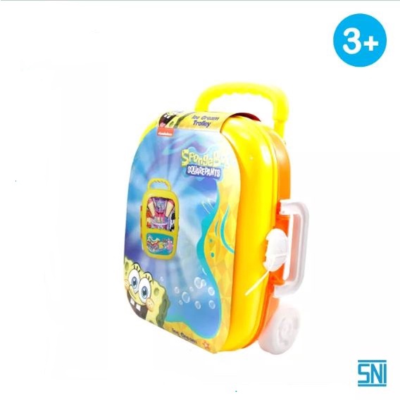 Mainan Anak Ice Cream Sponsbob Squarepants Koper Trolley Travel Bag