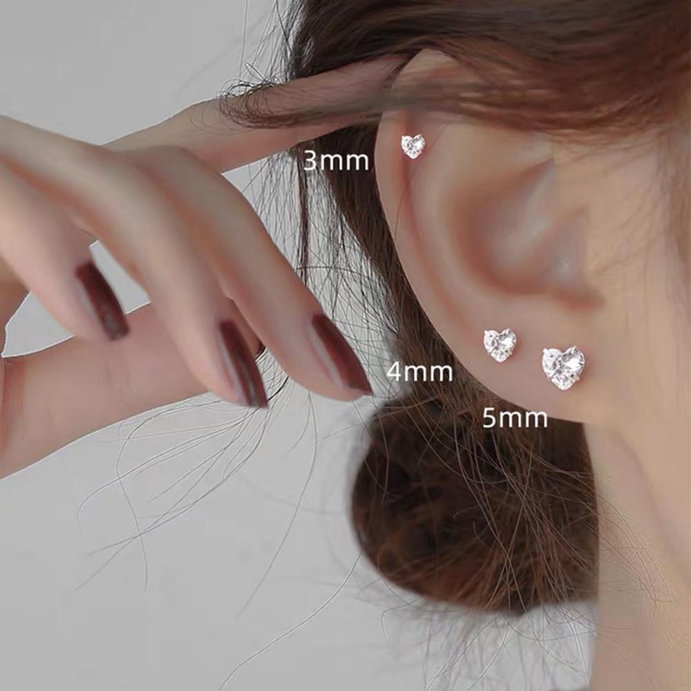 Needway Hati Anting Aksesoris Pernikahan Wanita S999 Sterling Silver Sederhana Wanita Perhiasan