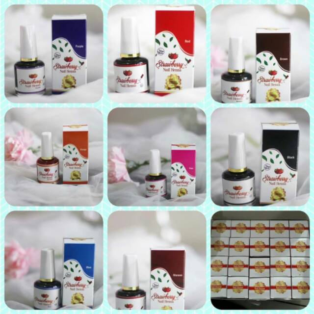 Nail Henna Strawberry.. Henna Murah dan original