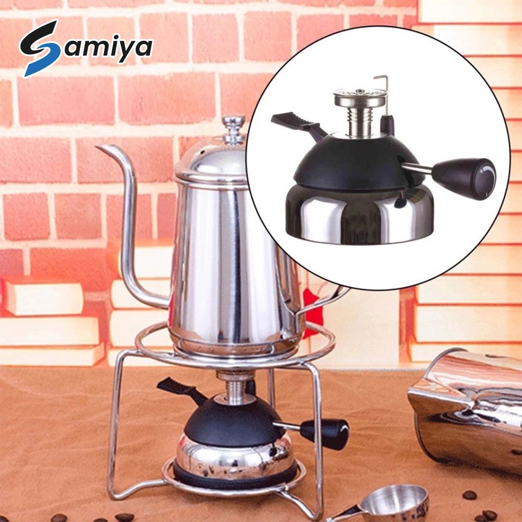 paket hemat mini gas burner + rack holder dudukan kompor / paket  set alat masak camping portable