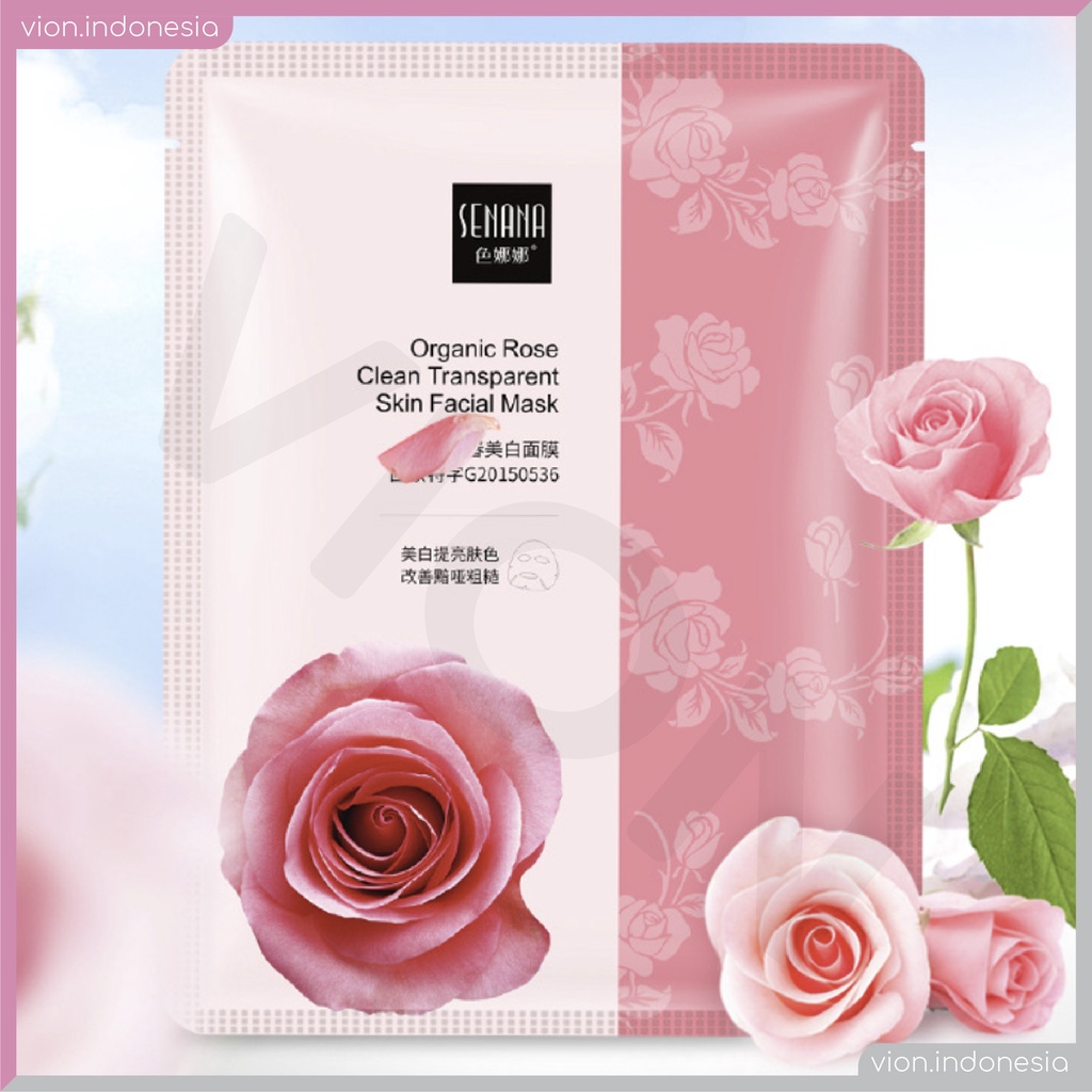 SENANA Chamomile Grass Rose Facial Mask Masker Wajah SN002