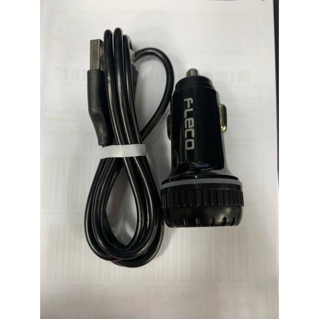 Saver Charger Mobil FLECO f-87 F87/ CC-03 2USB CAR CHARGER ORIGINAL