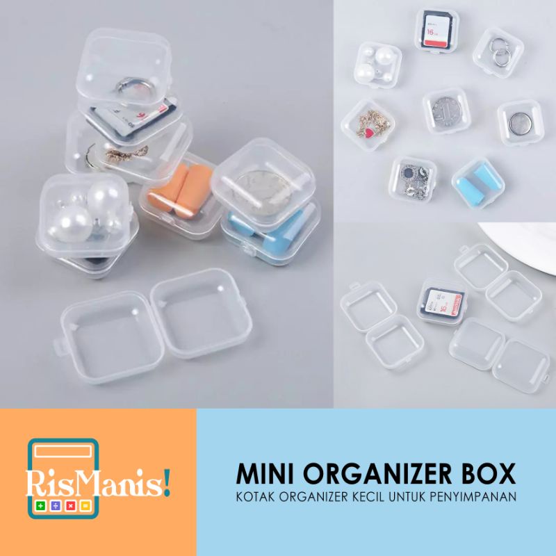 MINI ORGANIZER BOX Kotak Kecil Bahan Plastik Serbaguna Tempat Penyimpanan Aksesoris Obat Memory Card