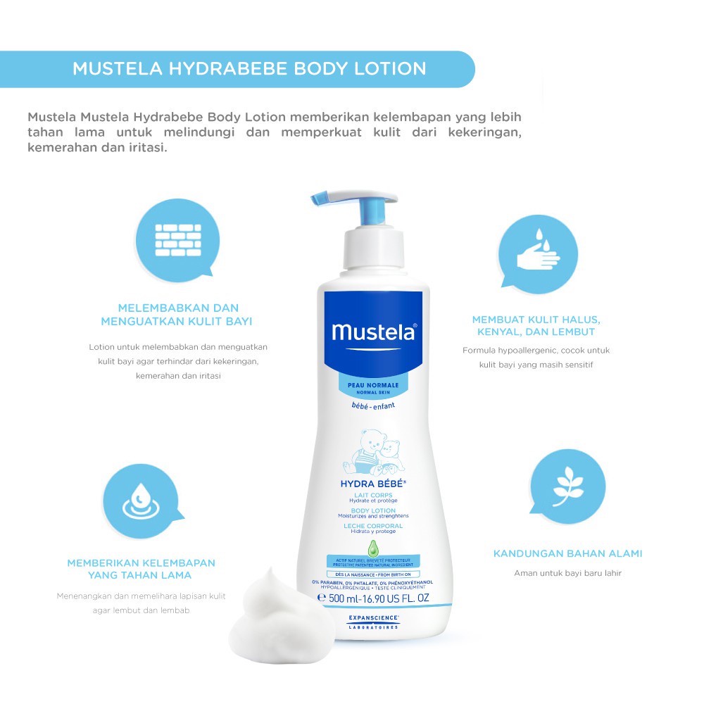 [PROMO] Mustela Hydra Bebe Body Lotion 500ml