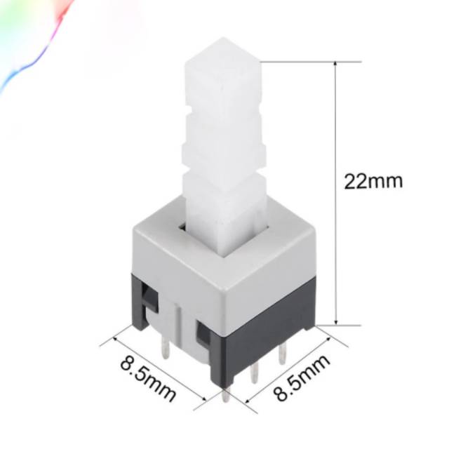 50 Pcs Shelf locking switch  8.5X8.5mm Ukuran kancing  3.3x3.3mm  Saklar pengunci diri