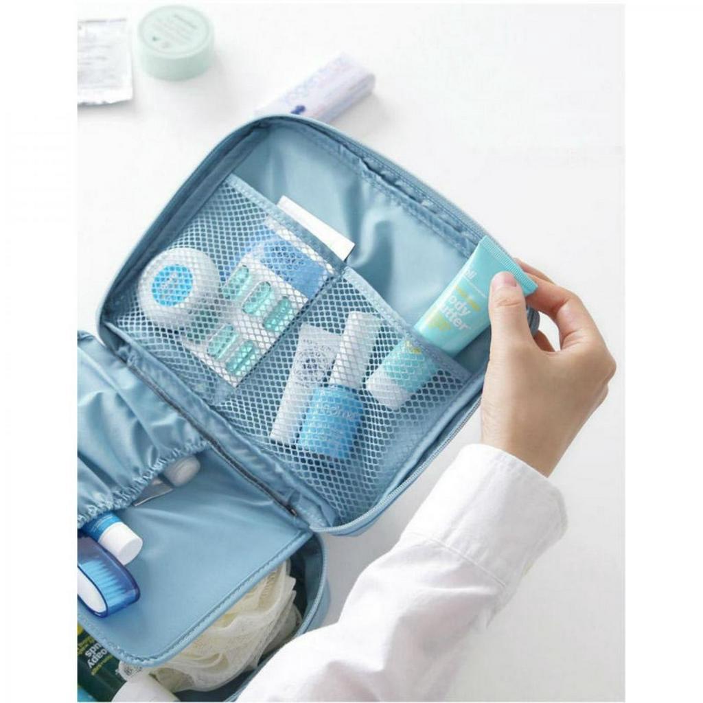 Travel Pouch Tas Kosmetik Alat Mandi Travel Bag Organizer Sabun Peralatan Kecantikan Perjalanan