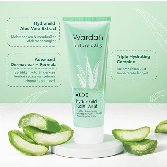 Wardah Nature Daily Aloe Hydramild Facial Wash 100ml