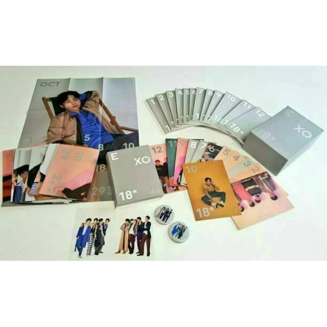 EXO SEASON GREETING 2018 * SHARING GOODS sehun chanyeol kai d.o baekhyun suho chen xiumin