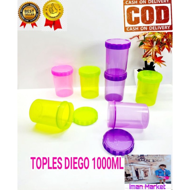 Toples 1liter,2liter tutup drat tebal / toples kue kering 2liter / toples 2liter / toples murah