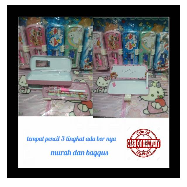 

Tempat pencil kalakter 3 susun murah