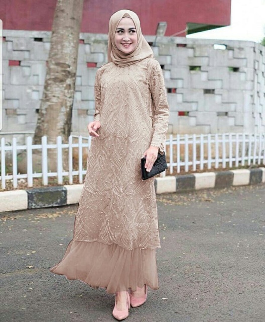 ZR Dress lucinta / Maxi muslimah / Gamis wanita modern