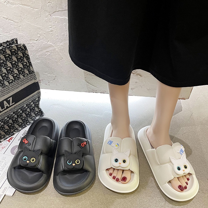 Sandal wanita menginjak sandal kotoran musim panas ins fashion memakai sandal rumah lembut bawah yan