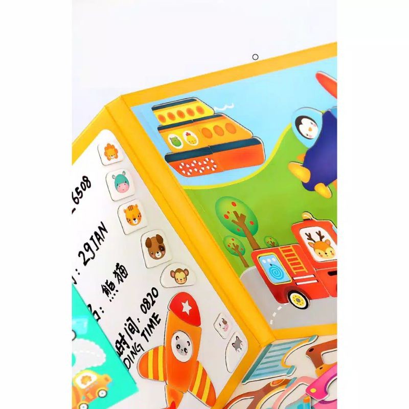 Buku magnetik anak, Magnetic book anak, Buku magnet puzzle papan tulis anak
