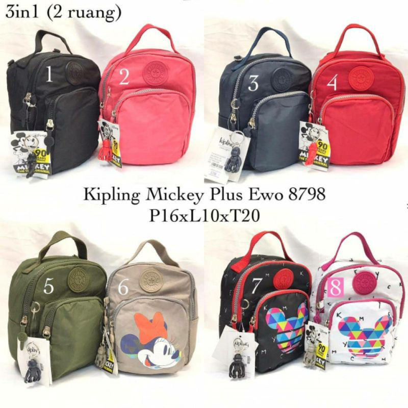 Bag Kipling Mickey Plus Eco/Tas Selempang Kipling Terbaru/Tas Wanita Terbaru/Tas Selempang terkini