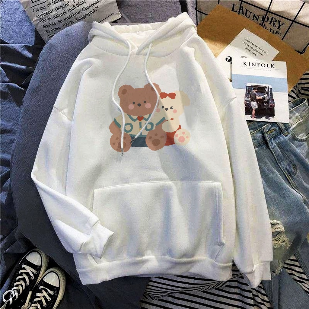 BAR AND BER HOODIE BEAR SWEATER WANITA CREWNECK WANITA / HOODIE WANITA TEBAL