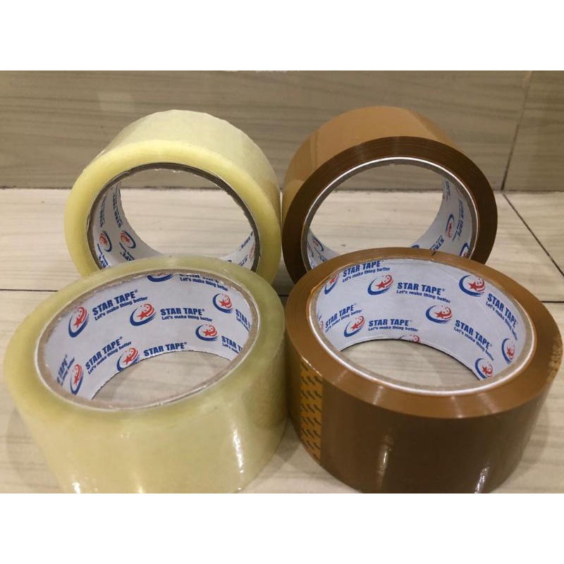 LAKBAN BENING /COKLAT 4,8CM x 80 YARD STAR TAPE