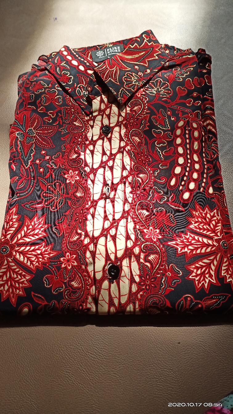 Flike Store - Kemeja Batik Tangan Pendek Motif Padhang Katresnan