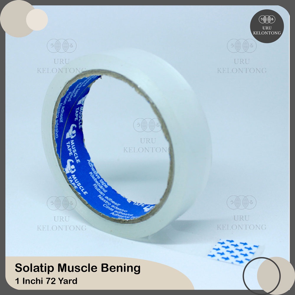 

TERMURAH Lakban/Isolasiban Muscle Tape 72 Yard/ 1 Inchi/ Bening Kuat & serba guna