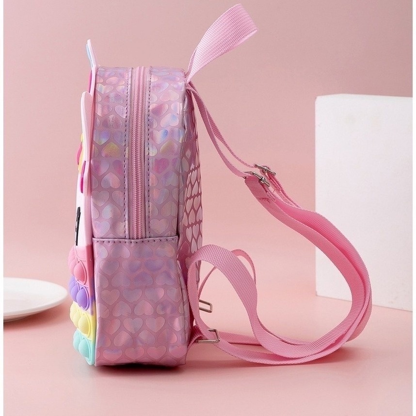 ransel siswa Tas Ransel Pop It Unicorn Makaron Rainbow  ransel anak-anak Penghilang Stress Pop it  Tas Pop It Besar