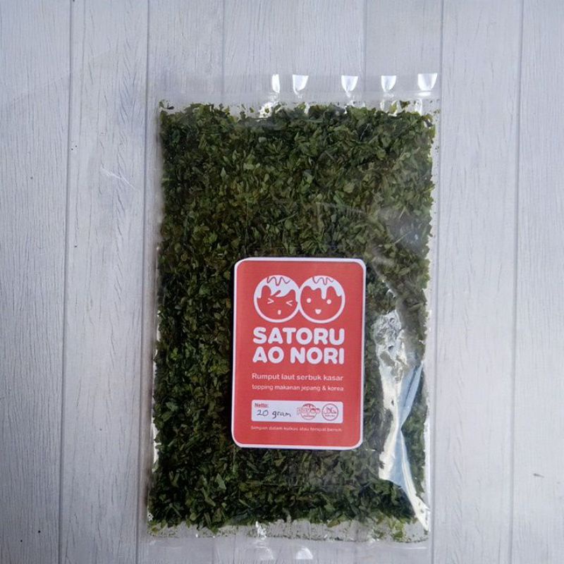 

Ao Nori 20gram, Rumput Laut Serbuk Kasar Topping Takoyaki Okonomiyaki