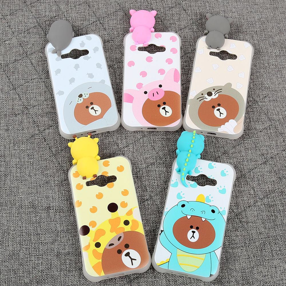 Silikon Case 3d Line Intip Boneka Hewan Lucu Redmi 3 Pro