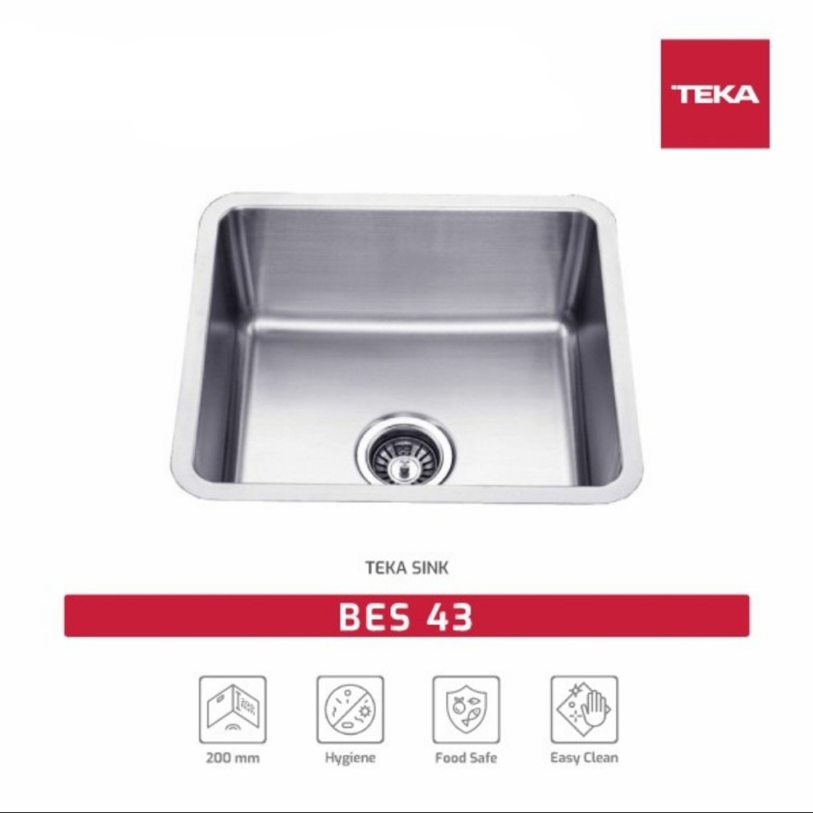 Kitchen Sink Undermount Teka BES 43 Stainless Steel SUS 304