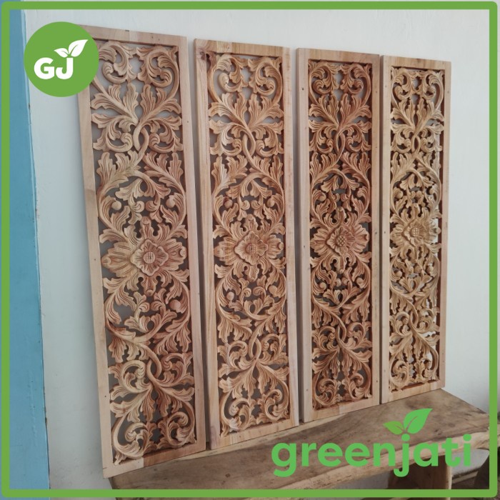 Ornamen Ukir Ornamen Jendela Ornamen Ukir Hiasan Dinding 30x120cm