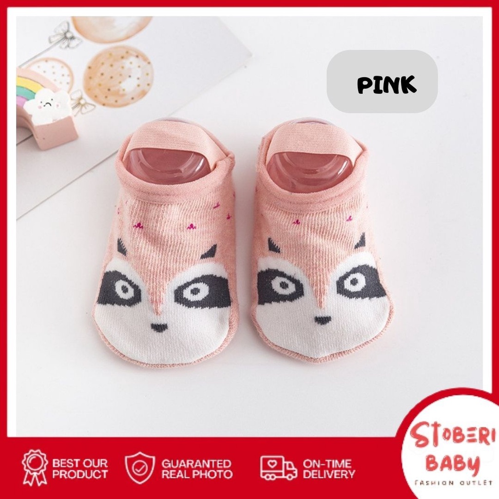 PUNCAK 3.3 stoberi baby -  KOREAN PETS Kaos Kaki Bayi Anak Laki Laki Perempuan Import Berkualitas newborn - 12 Bulan