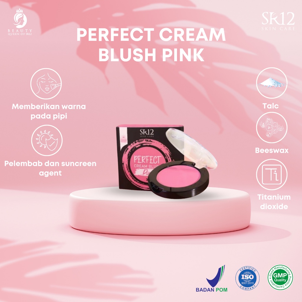 Blush On Sempurna Perfect Cream Blush Pewarna Pipi Segar dan Bercahaya Blush On Padat