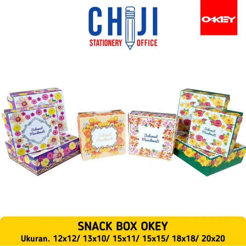 

snack box okey | dus makanan merk okey | 1 pack isi 50 lembar