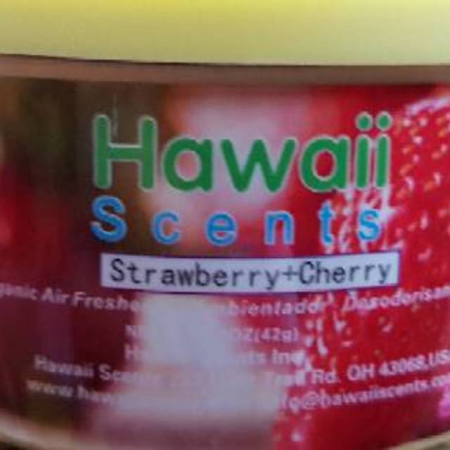 PEWANGI MOBIL AROMA STRAWBERRY DAN CHERRY HAWAII SCENTS STRAWBERRY+CHERRY  ORIGINAL USA