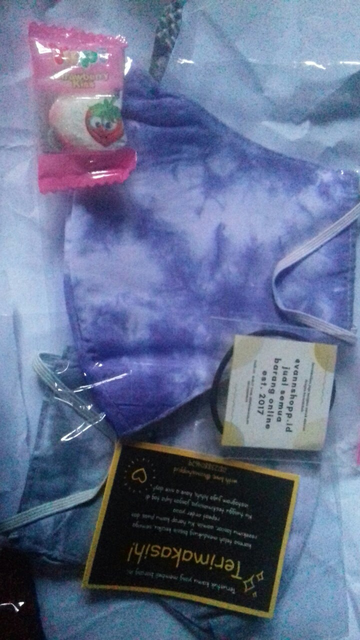 Masker Tie-dye 2 Lapis Terjangkau Murah Keren