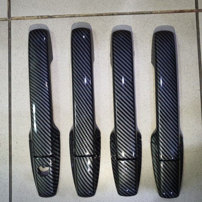 Cover handle pegangan pintu mobil honda Mobilio / honda BRV BR-V motif carbon tempel