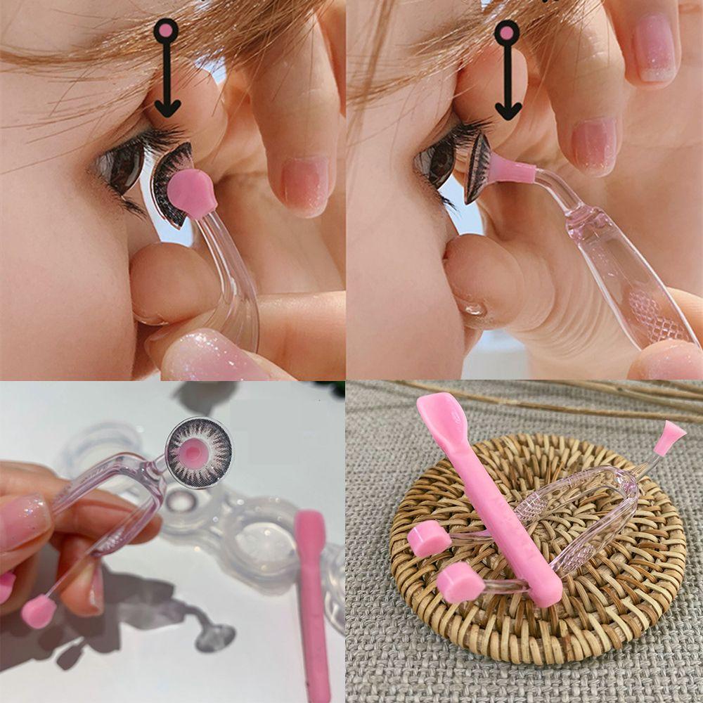 R-flower Set Pinset + Botol Transparan + Kotak Penyimpanan Untuk Softlens / Lensa Kontak